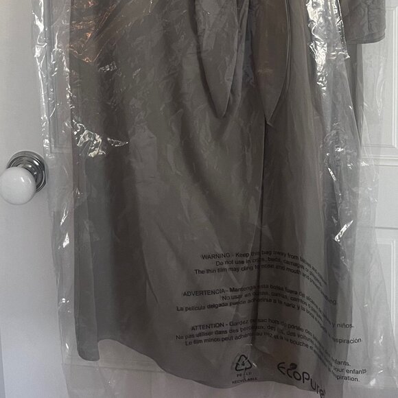 Tibi Feather Weight Eco Crepe Benedict Dress - Grey - 4 - Picture 4 of 12